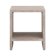 Maklaine Transitional Dovetail End Table in Natural Gray Wood