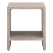 Maklaine Transitional Dovetail End Table in Natural Gray Wood