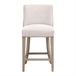 Maklaine Modern Transitional Counter Stool in Beige & Brown Fabric