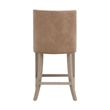 Maklaine Modern Transitional Counter Stool in Beige & Brown Fabric