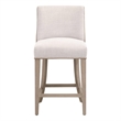 Maklaine Modern Transitional Counter Stool in Beige & Brown Fabric