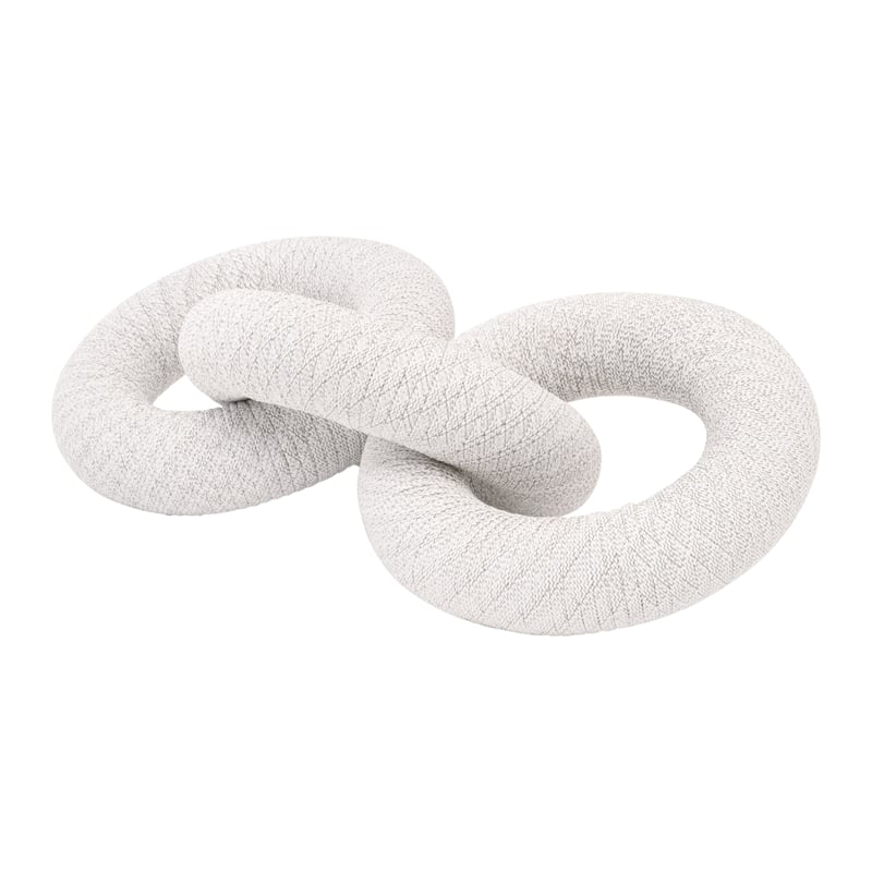 Maklaine Transitional Crew Rope Link in White Speckle Fabric Rope
