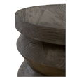 Maklaine Modern Transitional Accent Table in Brown Solid Wood