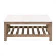 Maklaine Quartz Natural Beige Square Coffee Table Compact 42
