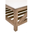 Maklaine Quartz Natural Beige Square Coffee Table Compact 42