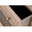 Maklaine Transitional Open Shelf 2-Drawer Nightstand in Natural