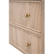 Maklaine Transitional Open Shelf 2-Drawer Nightstand in Natural