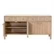 Maklaine Contemporary Transitional Media Sideboard in Natural