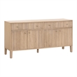 Maklaine Contemporary Transitional Media Sideboard in Natural