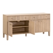 Maklaine Contemporary Transitional Media Sideboard in Natural