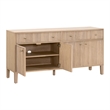 Maklaine Contemporary Transitional Media Sideboard in Natural