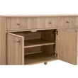 Maklaine Contemporary Transitional Media Sideboard in Natural