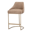 Maklaine Contemporary Transitional Counter Stool Set of 2 in Tan