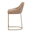 Maklaine Contemporary Transitional Counter Stool Set of 2 in Tan