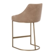 Maklaine Contemporary Transitional Counter Stool Set of 2 in Tan