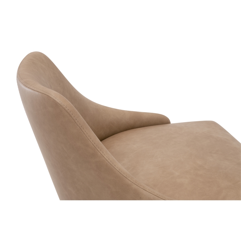 Maklaine Contemporary Transitional Counter Stool Set of 2 in Tan