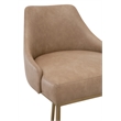 Maklaine Contemporary Transitional Counter Stool Set of 2 in Tan
