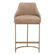 Maklaine Contemporary Transitional Counter Stool Set of 2 in Tan