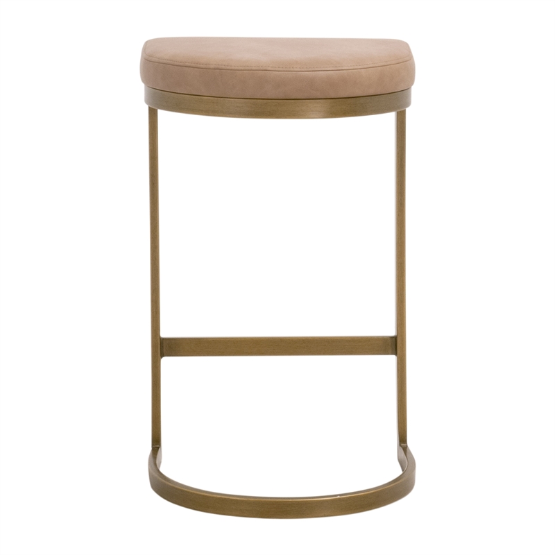 Maklaine Contemporary Transitional Counter Stool in Tan Finish