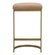 Maklaine Contemporary Transitional Counter Stool in Tan Finish