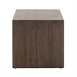 Maklaine Transitional Dovetail Upholstered Coffee Table in Tan