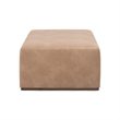 Maklaine Transitional Dovetail Upholstered Coffee Table in Tan