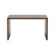 Maklaine Transitional Dovetail Upholstered Coffee Table in Tan