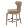 Maklaine Contemporary Transitional Swivel Counter Stool in Brown