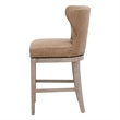 Maklaine Contemporary Transitional Swivel Counter Stool in Brown