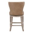 Maklaine Contemporary Transitional Swivel Counter Stool in Brown