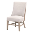 Maklaine Contemporary Transitional Duet Head Chair in Beige Finish