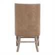 Maklaine Contemporary Transitional Duet Head Chair in Beige Finish