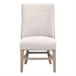 Maklaine Contemporary Transitional Duet Head Chair in Beige Finish