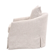 Maklaine Modern Transitional Slipcover Swivel Club Chair in Beige
