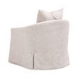 Maklaine Modern Transitional Slipcover Swivel Club Chair in Beige