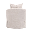 Maklaine Modern Transitional Slipcover Swivel Club Chair in Beige