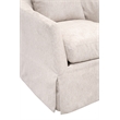 Maklaine Modern Transitional Slipcover Swivel Club Chair in Beige