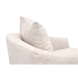 Maklaine Modern Transitional Slipcover Swivel Club Chair in Beige