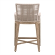 Maklaine Modern Transitional Overlay Counter Stool in Natural