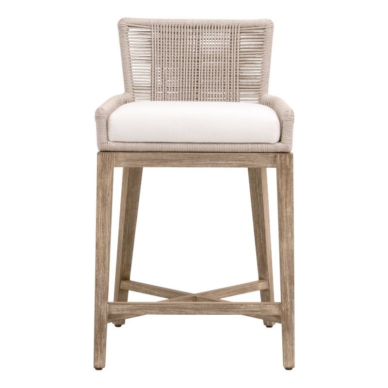 Maklaine Modern Transitional Overlay Counter Stool in Natural