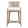 Maklaine Modern Transitional Overlay Counter Stool in Natural