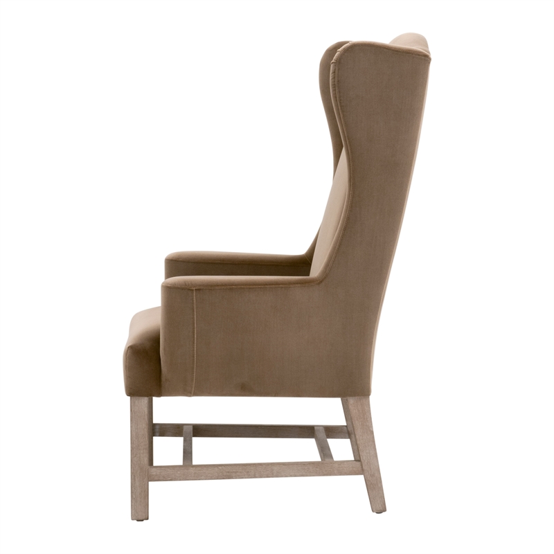 Maklaine Contemporary Transitional Arm Chair in Brown Finish
