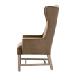 Maklaine Contemporary Transitional Arm Chair in Brown Finish