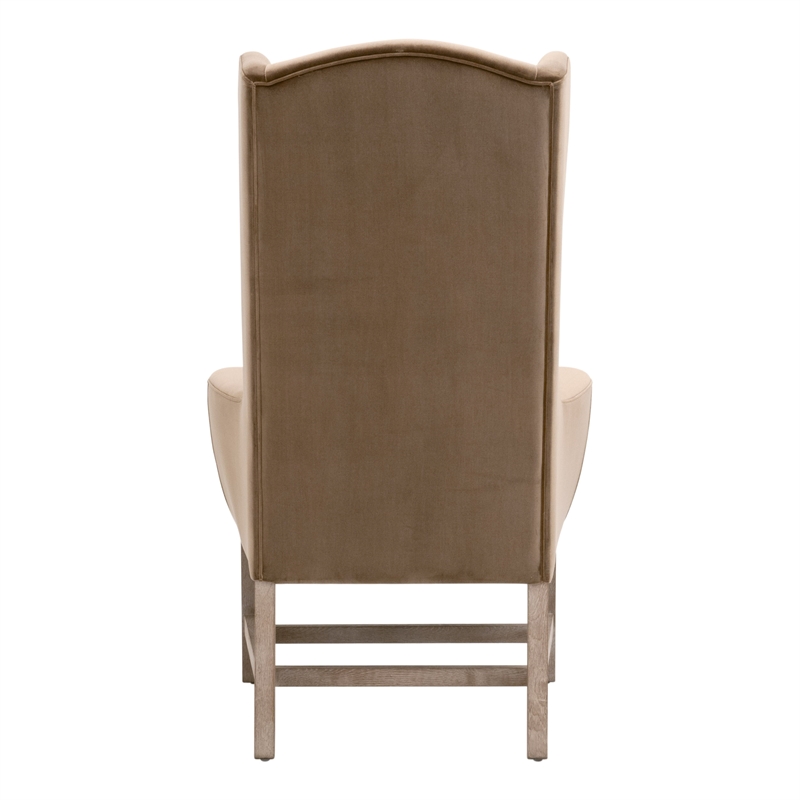 Maklaine Contemporary Transitional Arm Chair in Brown Finish