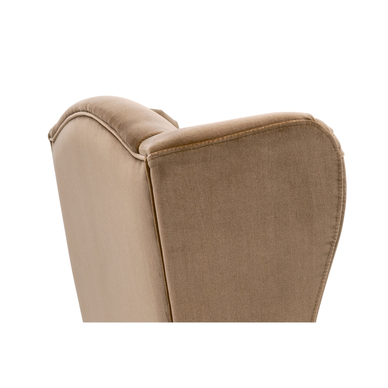 Maklaine Contemporary Transitional Arm Chair in Brown Finish
