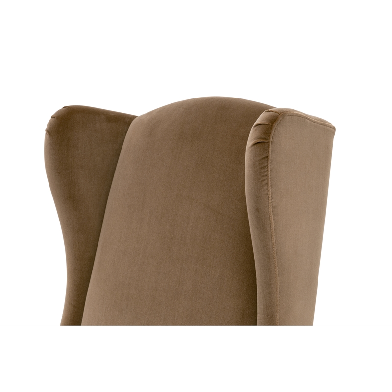 Maklaine Contemporary Transitional Arm Chair in Brown Finish
