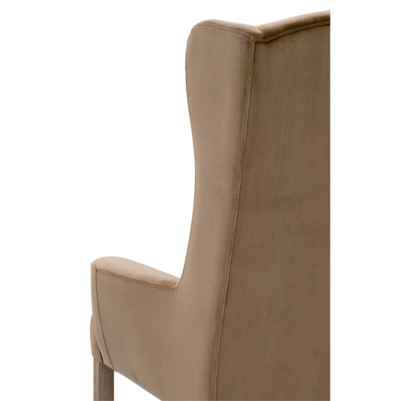 Maklaine Contemporary Transitional Arm Chair in Brown Finish