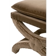 Maklaine Contemporary Transitional Ottoman in Caramel Velvet