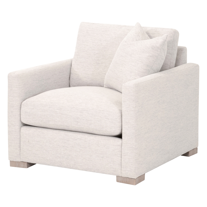Maklaine Contemporary Transitional Slim Arm Sofa Chair in Beige
