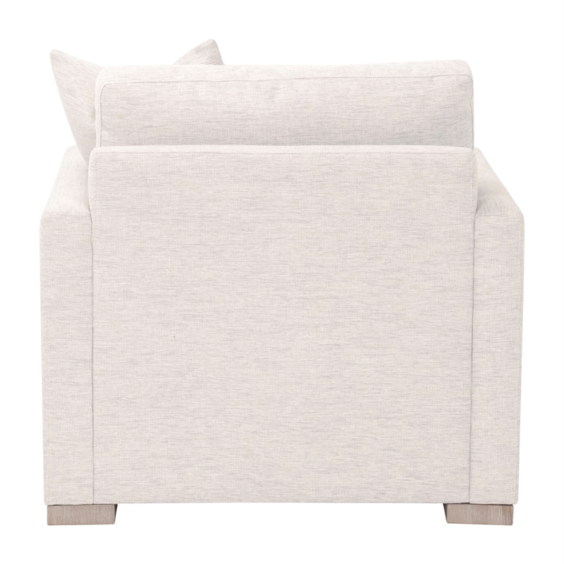Maklaine Contemporary Transitional Slim Arm Sofa Chair in Beige